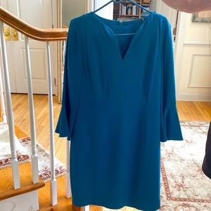 Eli Tahari cocktail dress blue color